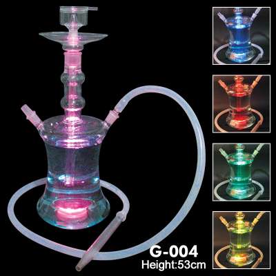 BATIA Brand Full Clear Glass Shisha Hookah Led light And Remote Control With Battery